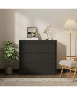 3 Drawer Dresser for Bedroom, 30.5" Tall Wooden Storage Chest with Deep Drawers for Closet, Living Room