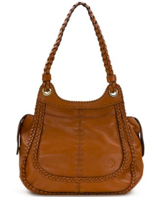 Adria Large Rugged Natural Satchel Handbag