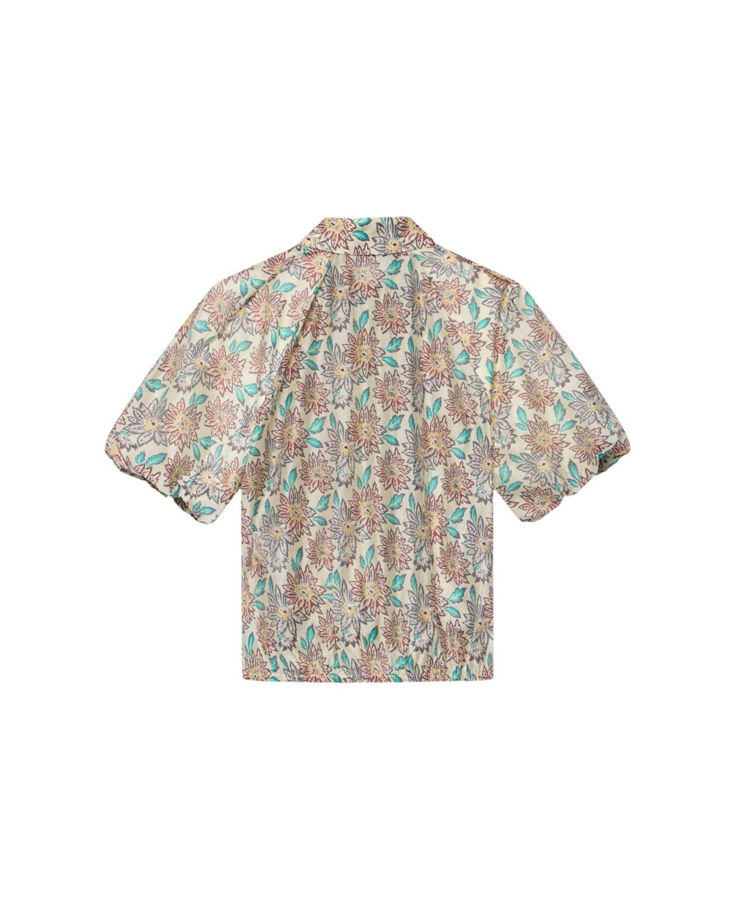 Women's Floral-Print Puff-Sleeve Shirt