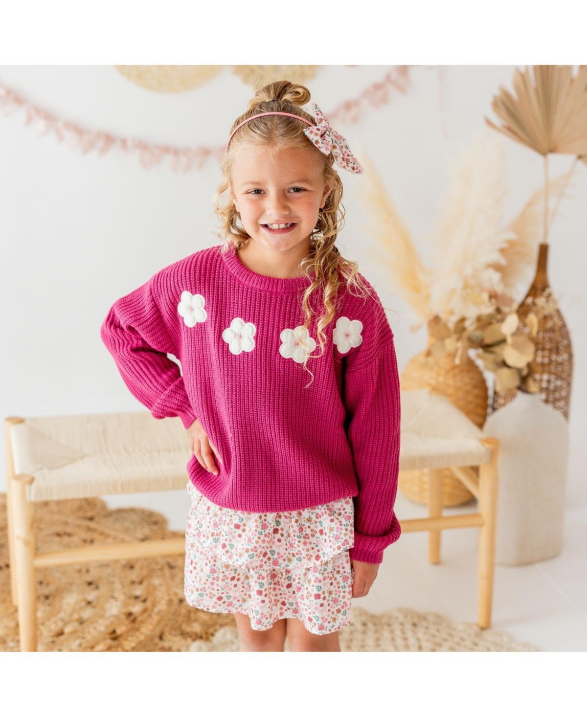 Sweet Wink Big Girls Berry Floral Skort
