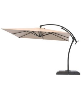 10x10 Feet Offset Patio Umbrella Cantilever Outdoor Umbrella Base Included