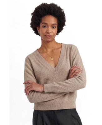 Women's Wool-Cashmere V-Neck Sweater