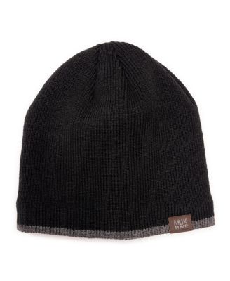 Men's Heat Retainer Contrast Trim Knit Beanie