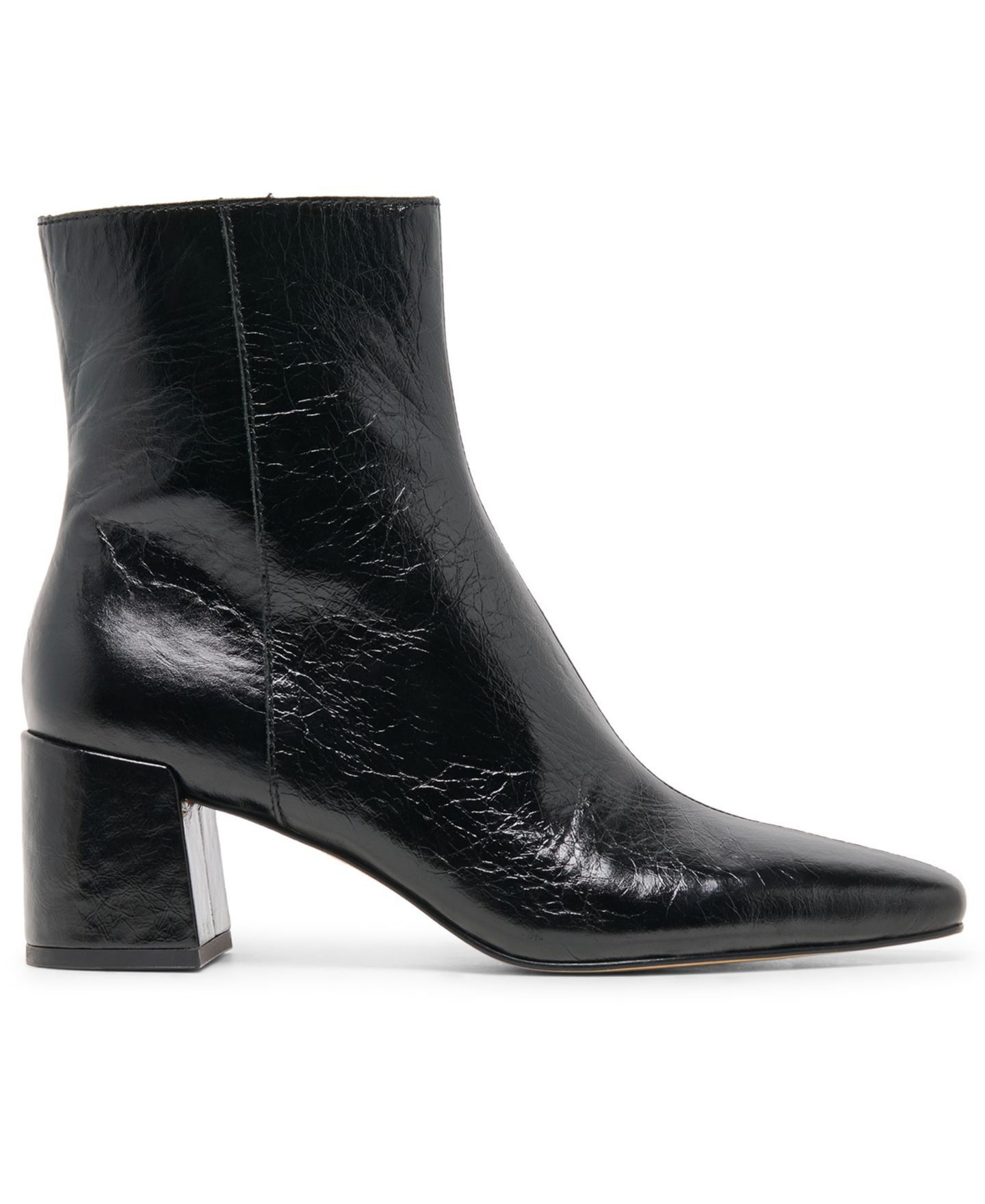 Женские ботинки Dolce Vita Bayra Snip Toe Block Heel Dress Booties, цвет: Полуночная лаковая кожа — фото 2