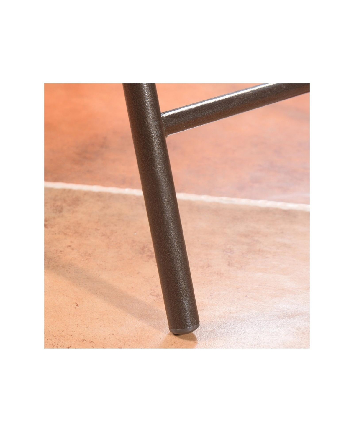 Mecale Set of 4 Folding Rattan Bar Chairs with Armrests and Footrests