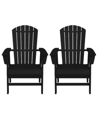 Outdoor Modern HDPE Adirondack Patio Dining Chairs (Set of 2)