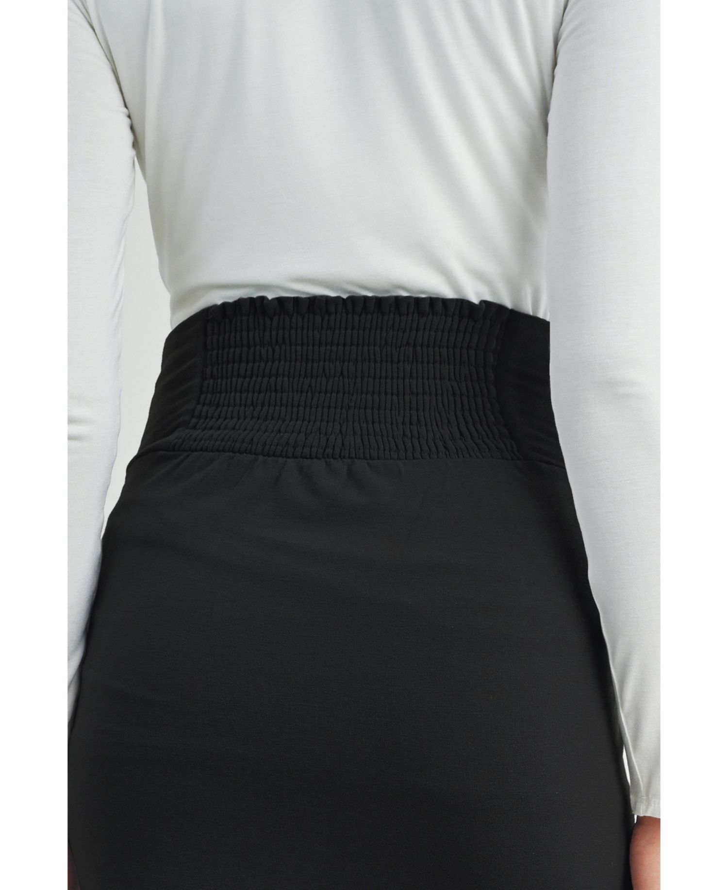 Maternity Wrap-Front Over-the-Belly Pencil Skirt