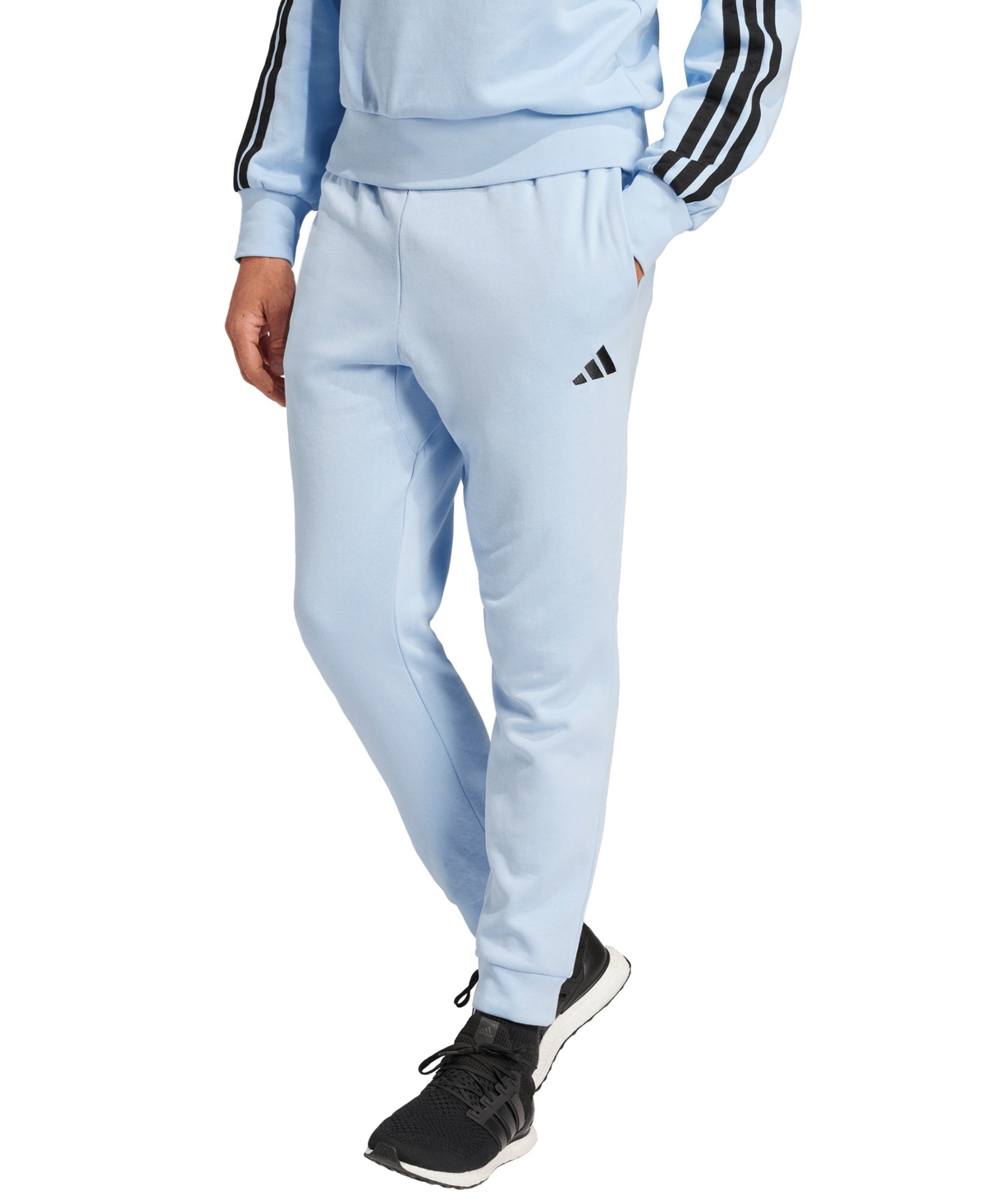 adidas Men's Essentials FeelCozy Fleece Pants - Glow Blue