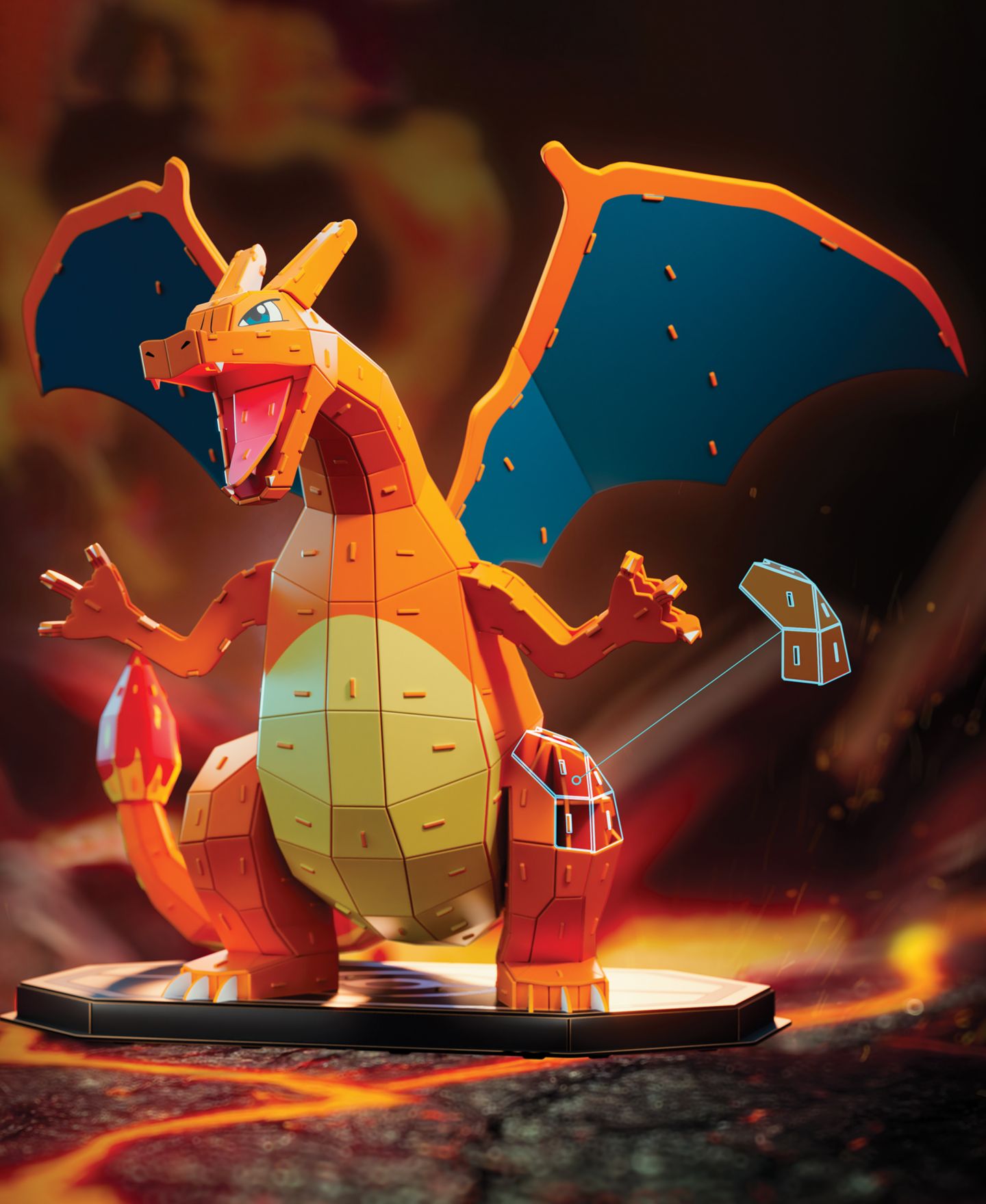 Детский пазл Pokemon 4D Build Charizard 223-Piece 3D Puzzle, Ages 12+ — фото 3