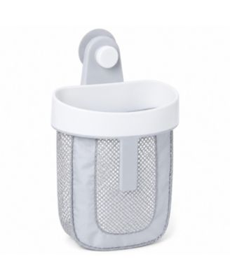 Bath Toy Storage Organizer with Mesh Storage,1 Gallon Hanging Bath Toy Holder with Suction Cup, Easy access Scoop Mesh Storage Caddy