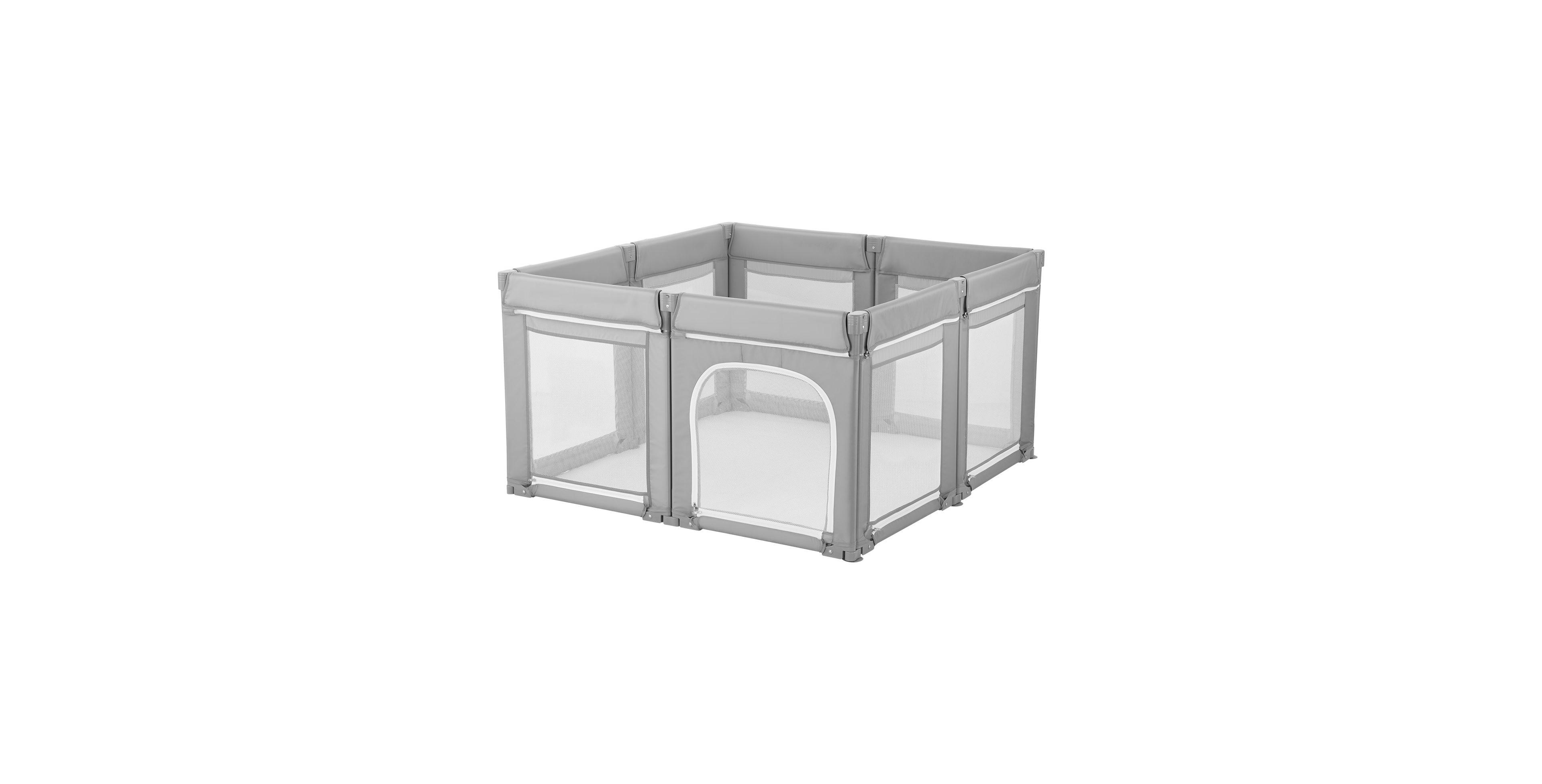 Slickblue Baby Playpen with Soft Mesh Sides, Foldable Toddler Activity Center for Indoor and Outdoor Use