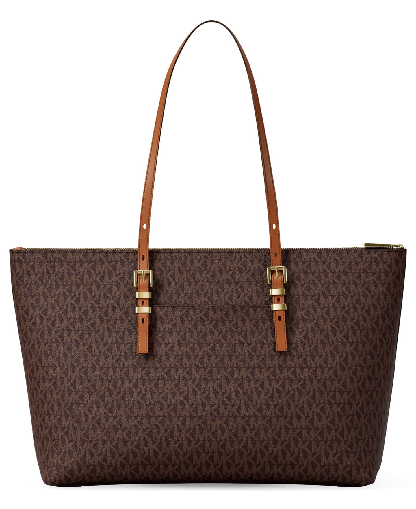 Женская сумка Michael Kors Quinn Large East West Multi-Function Zip-Top Tote Handag, цвет: Коричневый — фото 2