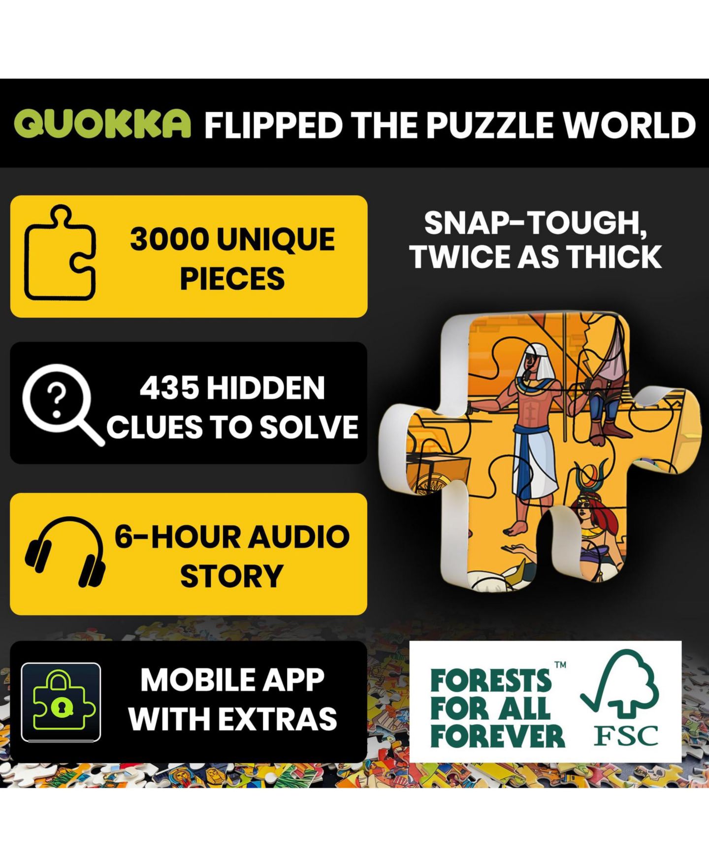 Пазл Quokka 1000 Piece Puzzle for Adults Ancient Myths and Legends with Secret Tasks and Audio Story, цвет: Gods Set — фото 3