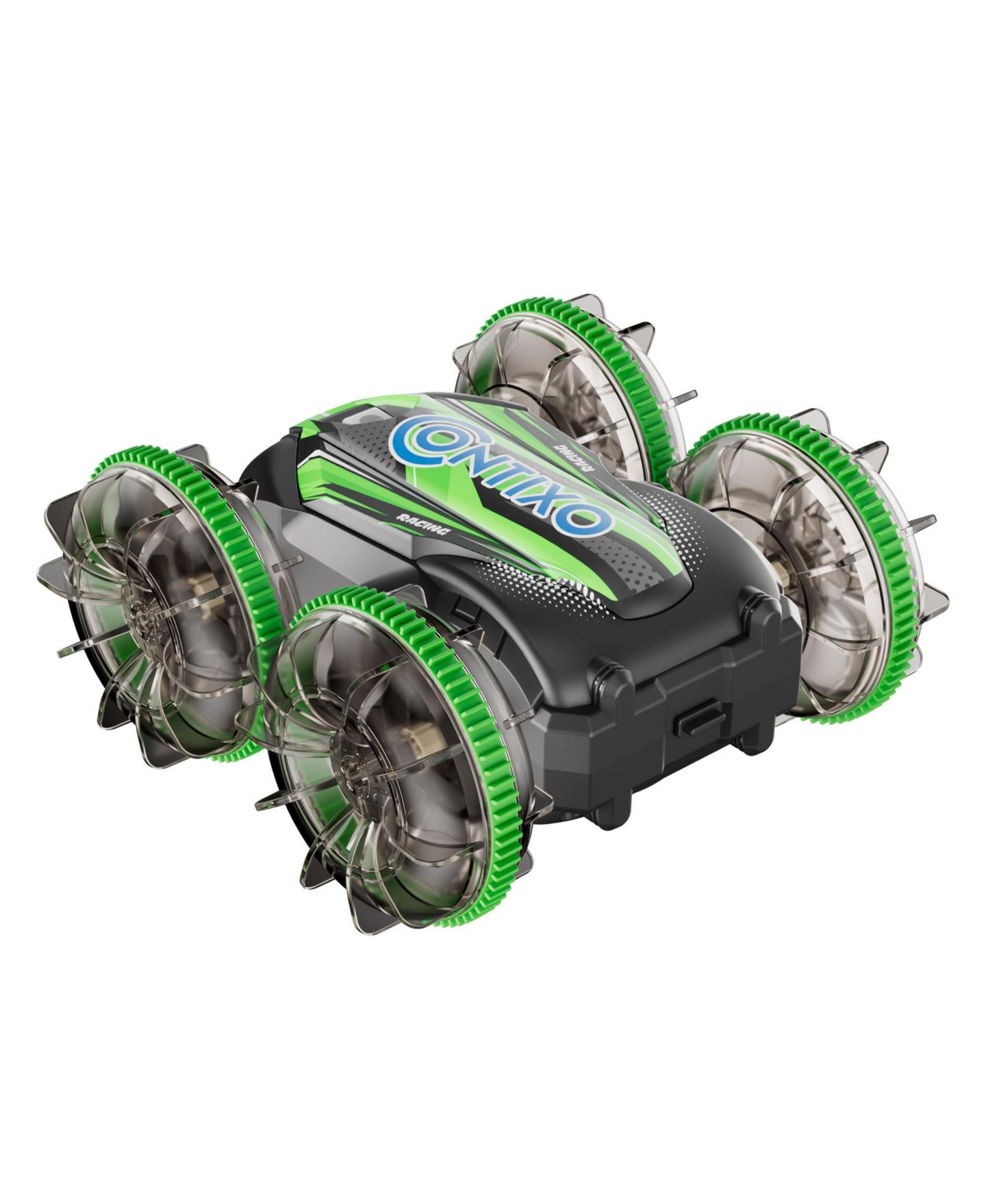 Детская игрушка Contixo AV1 4WD Amphibious RC Stunt Car with LED Lights, цвет: Зелёный — фото 8