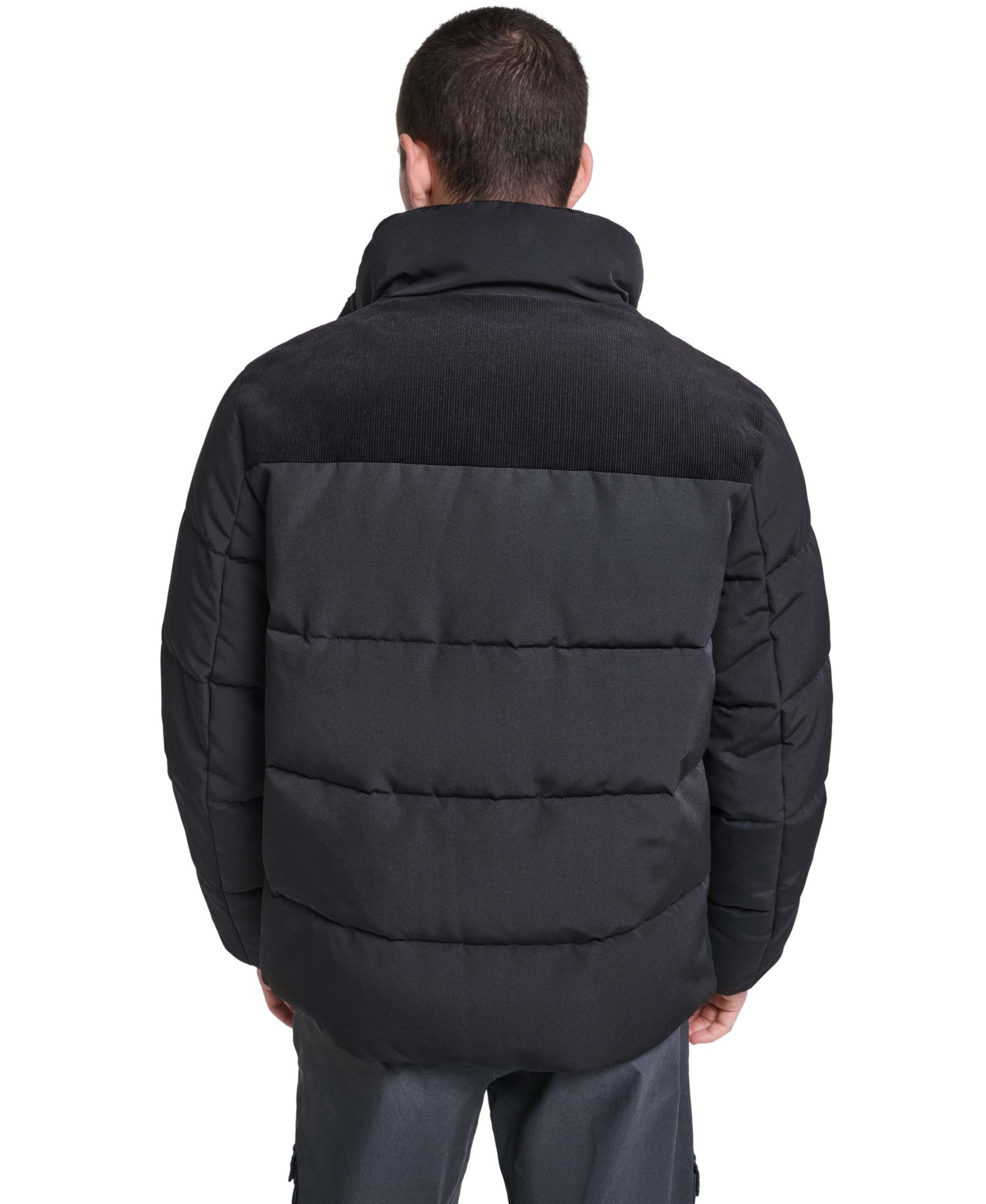Men's Mixed-Media Puffer Jacket