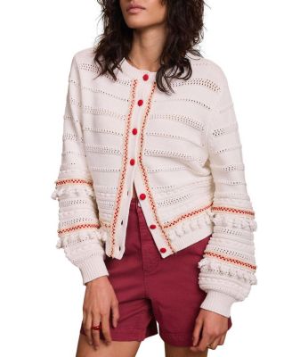 Women's Cotton Blend Tassel Cardigan
