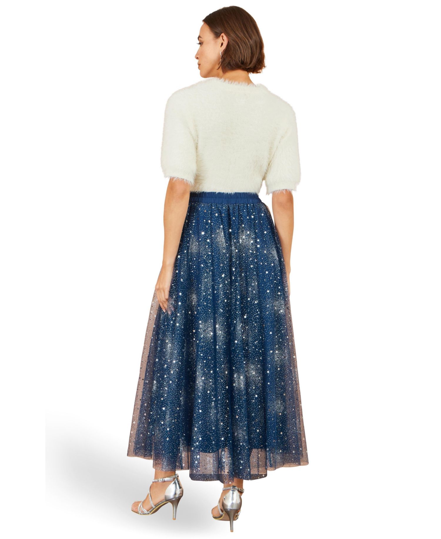 Women's Star Sparkle Tulle Maxi Skirt
