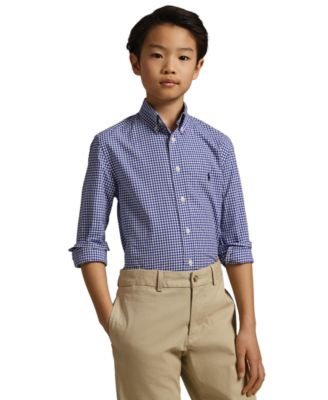 Big Boys Gingham Cotton Poplin Shirt