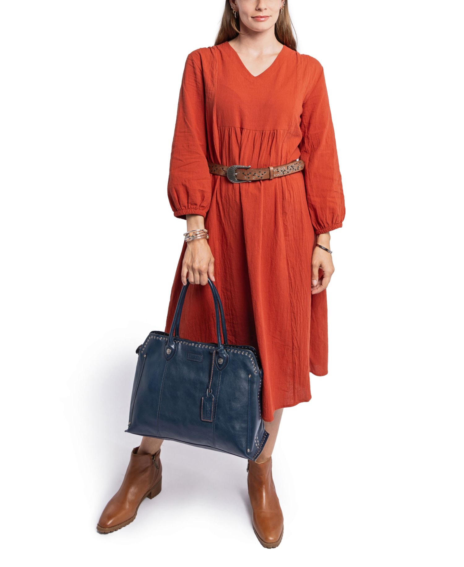 Soul Stud Large Leather Satchel Bag