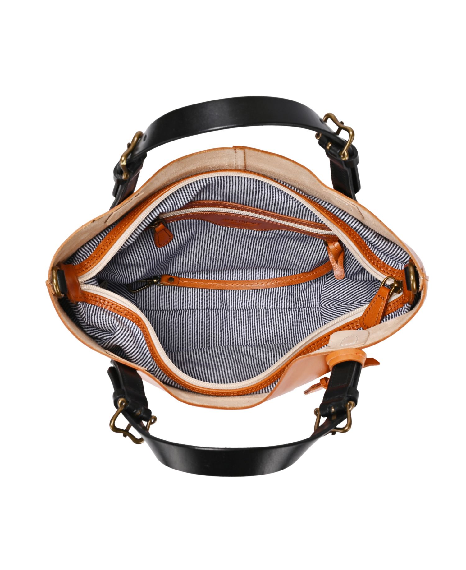 Dip Dye Mini Leather Crossbody Tote Bag