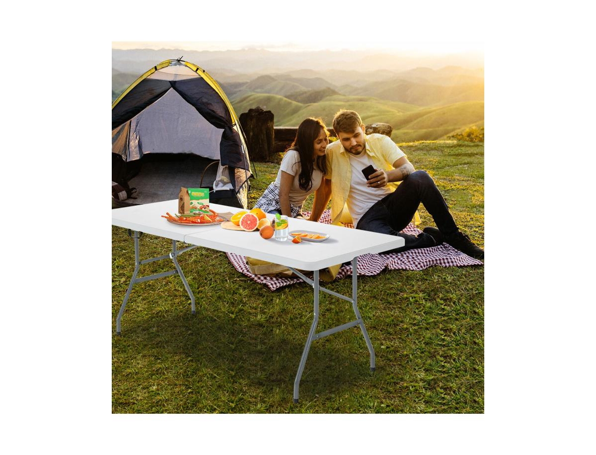 Mountaintop Portable Folding Camping Table with Carrying Handle for Picnic