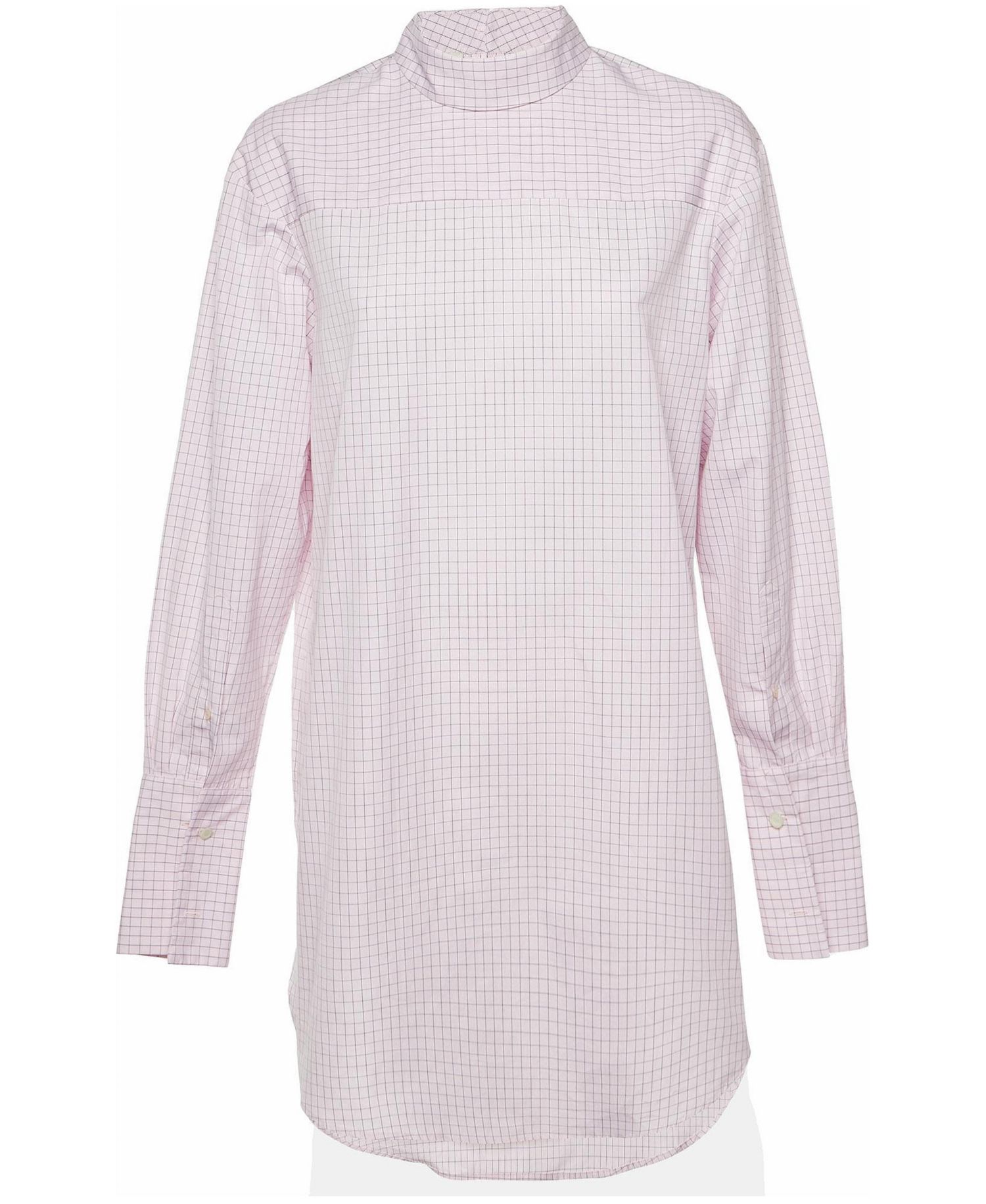 Women's Corso Checkered Cotton Mock Neck Shirt