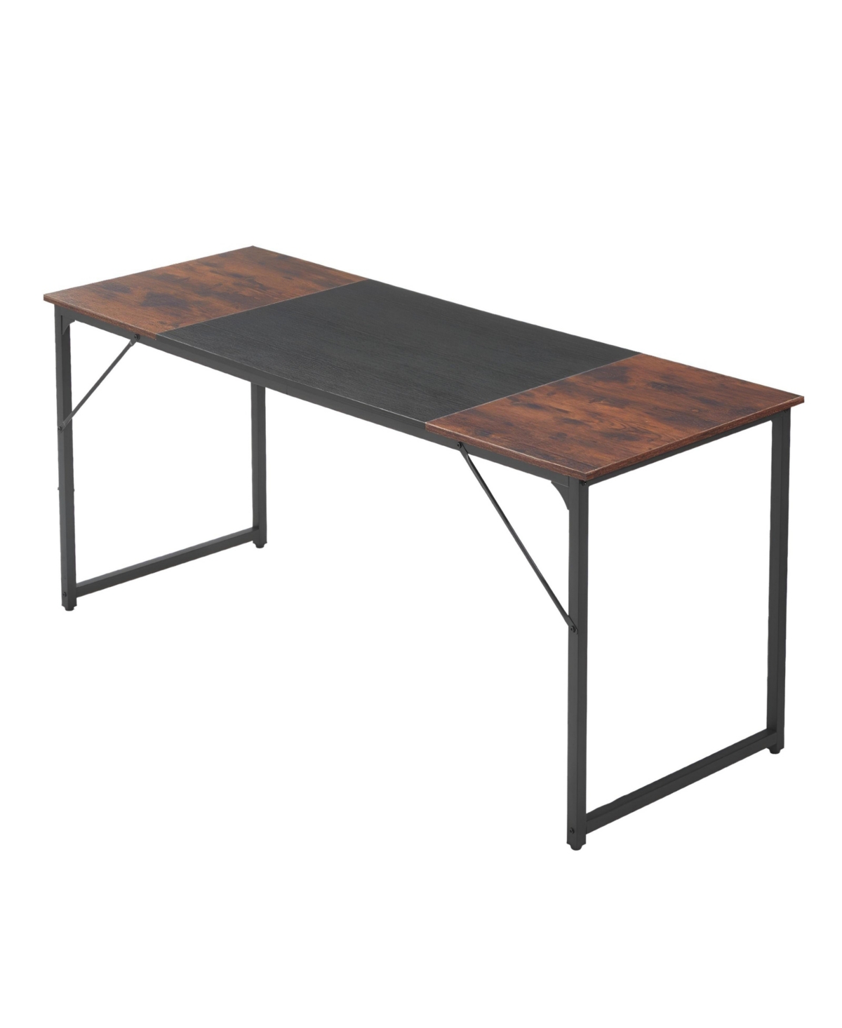 Slickblue Modern Office Computer Desk with Large Legroom, Metal Frame Workstation for Study and Gaming
