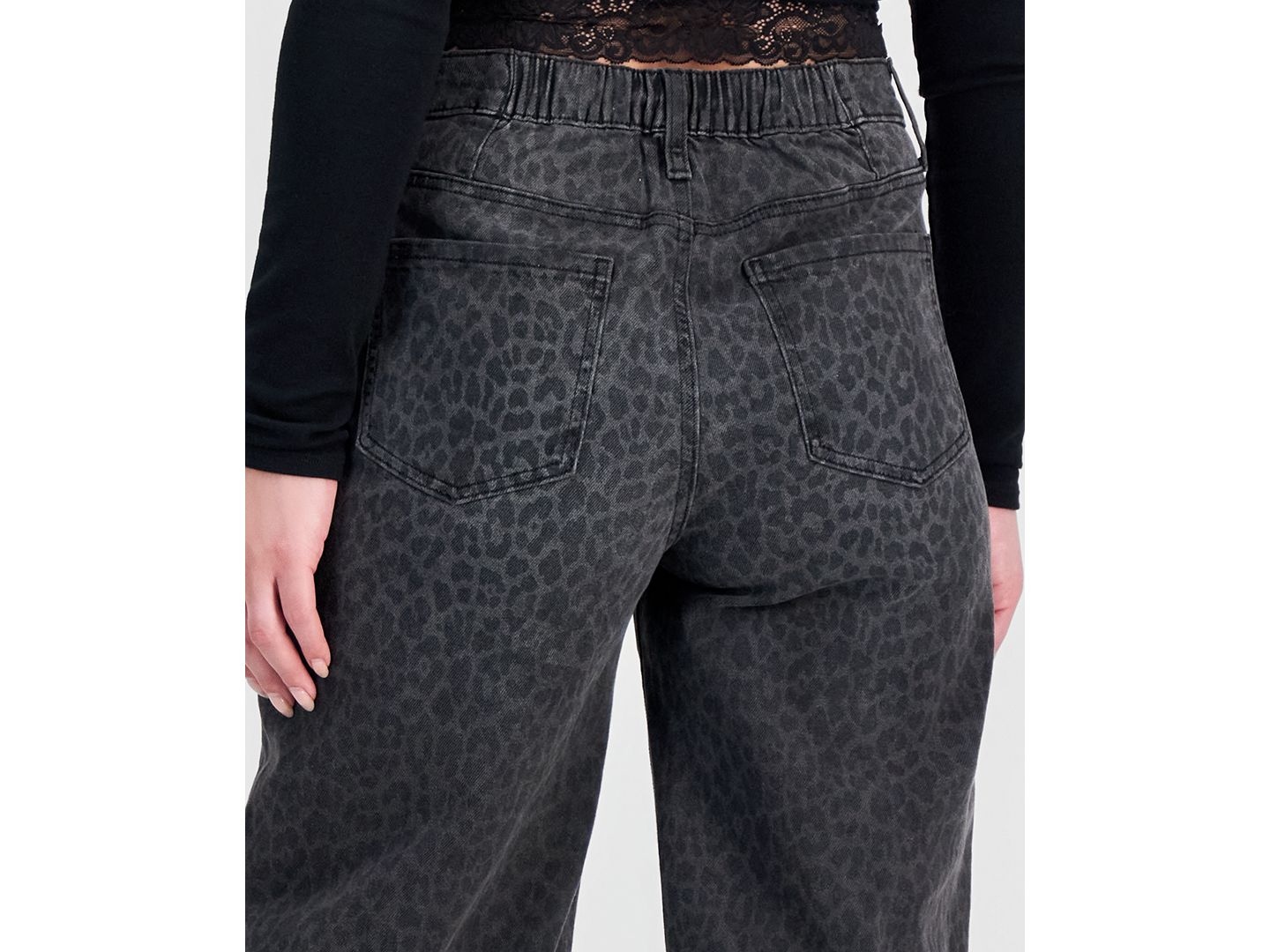 Женские джинсы Celebrity Pink Juniors' Mandy High-Waisted Leopard-Print Wide-Leg, цвет: Леопардовый — фото 5