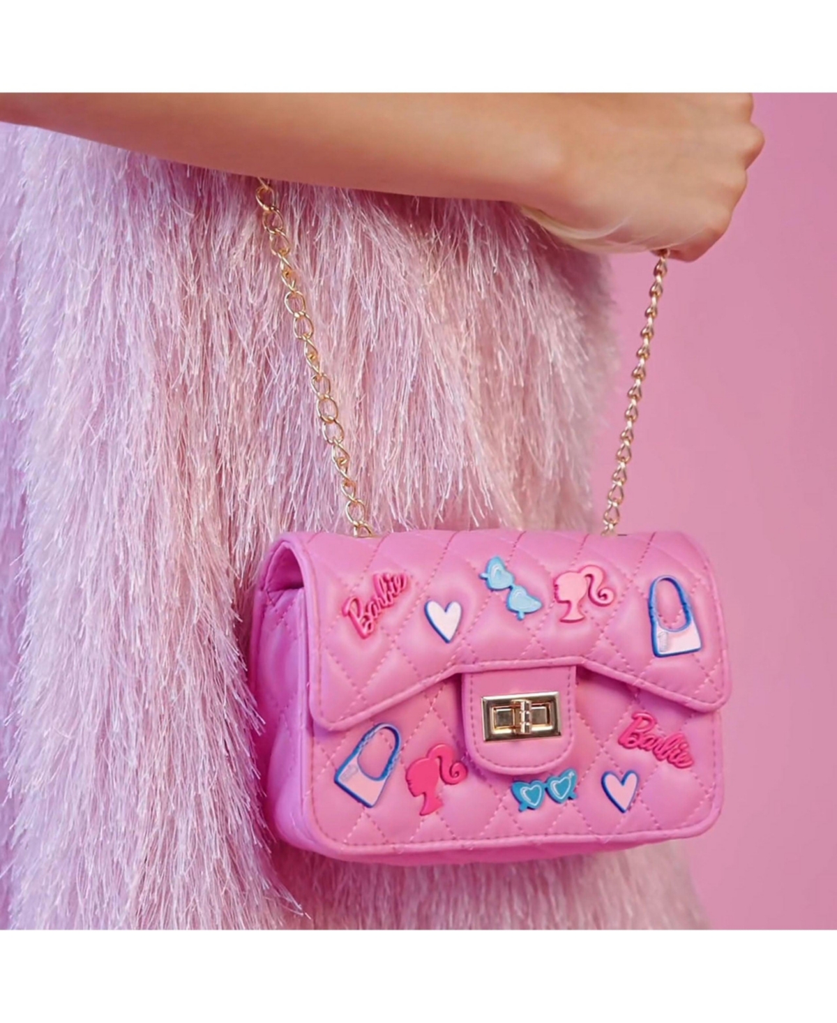 Barbie Classic Quilted Kids Handbag with Charms