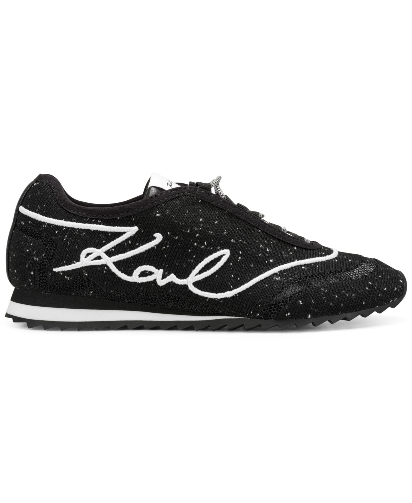 Женские кроссовки KARL LAGERFELD PARIS Angel Lace-Up, цвет: Чёрный — фото 2