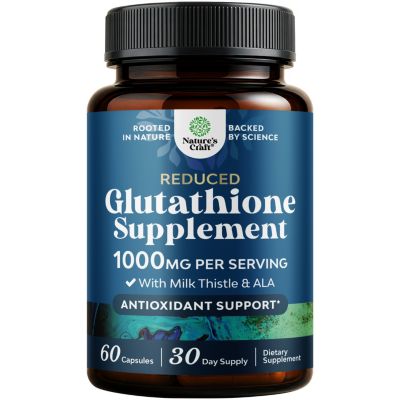 Reduced L-Glutathione Supplement with Alpha Lipoic Acid and Milk Thistle | 60 Capsules