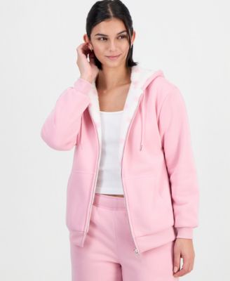 Juniors' Faux Fur-Lined Hoodie