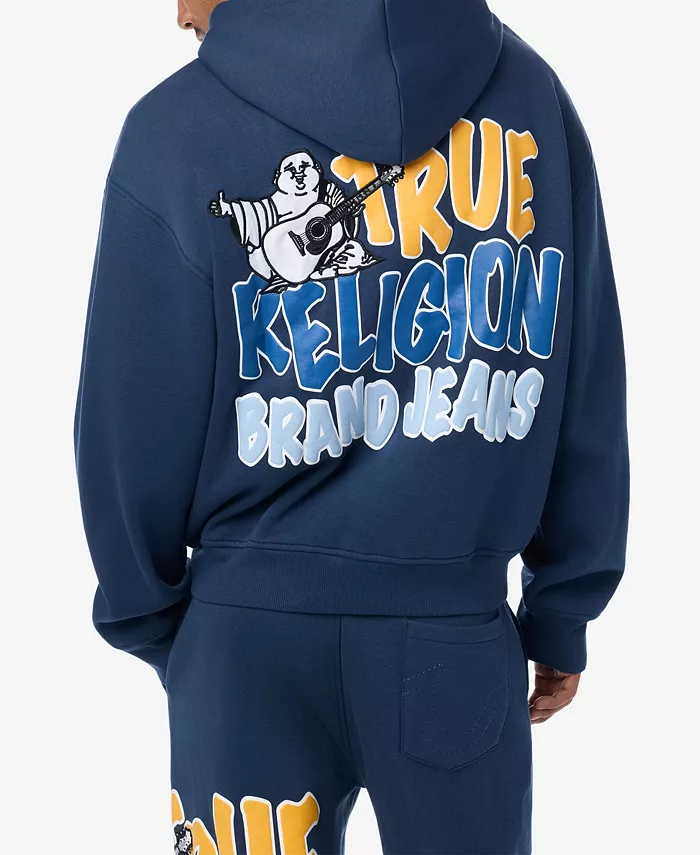 Men's Buddha Logo Zip Boxy Hoodie