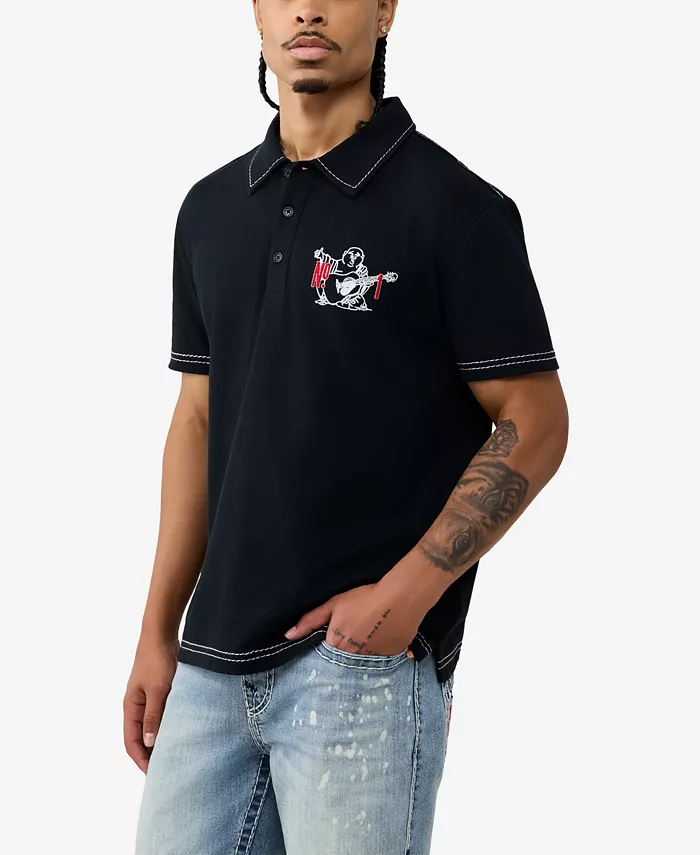 Men's Buddha Logo Polo Shirt - thumbnail 3