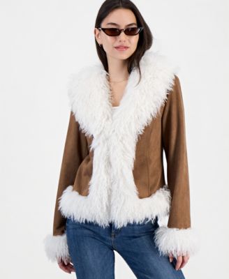 Women's Faux Suede Shawl-Collar Jacket