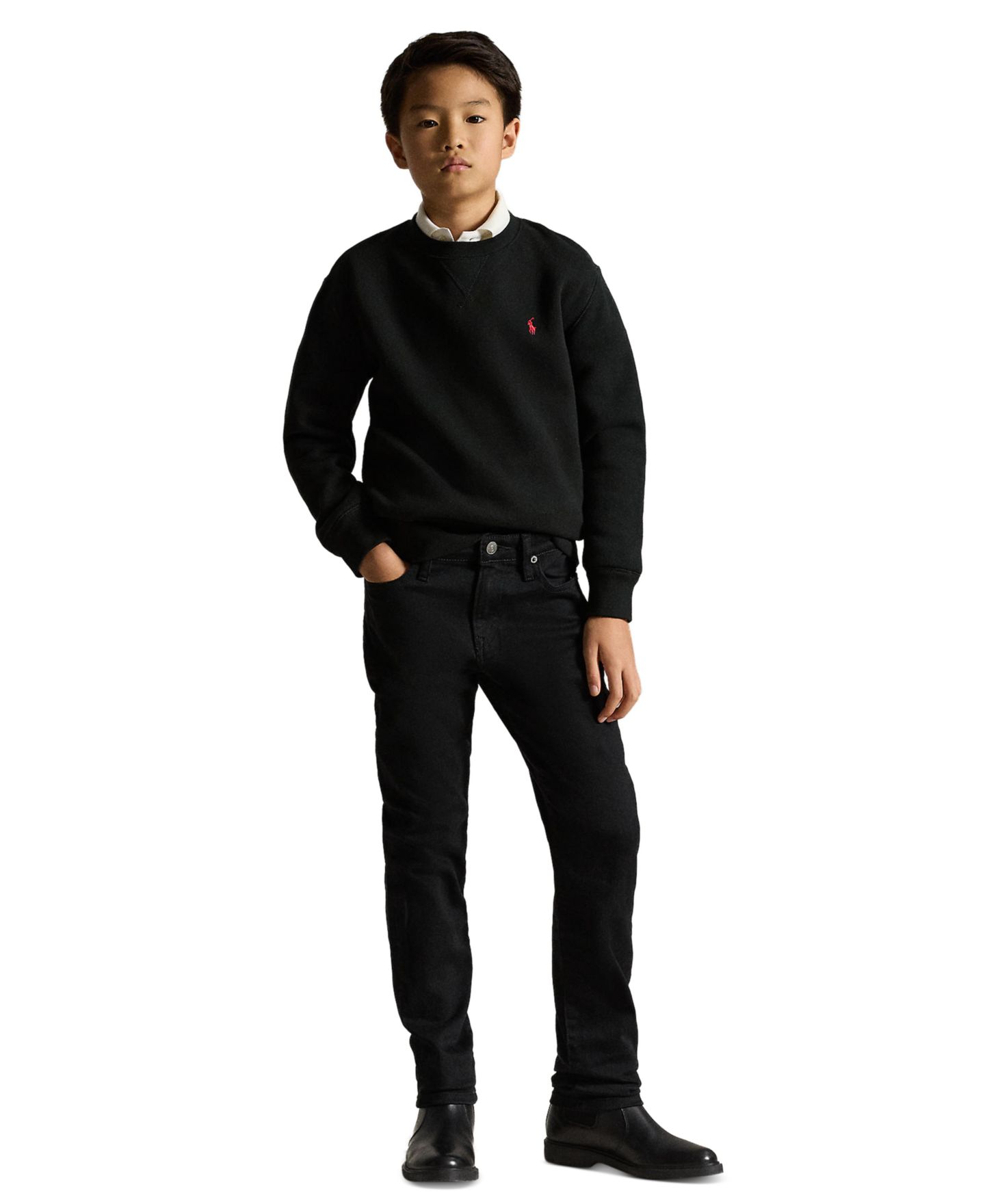 Джинсы Polo Ralph Lauren Sullivan Slim Stretch для мальчиков, цвет: Чёрный варёный — фото 2