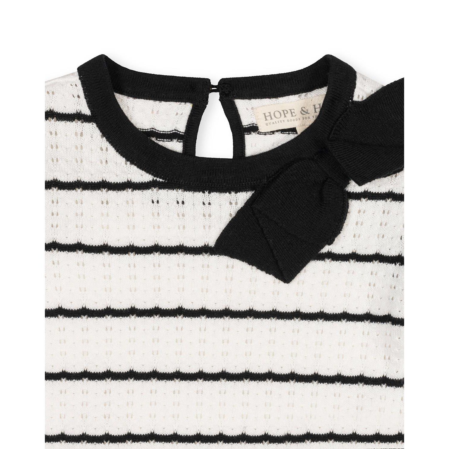 Little Girls (6 - 12) Organic Bow Detail Pointelle Sweater Dress