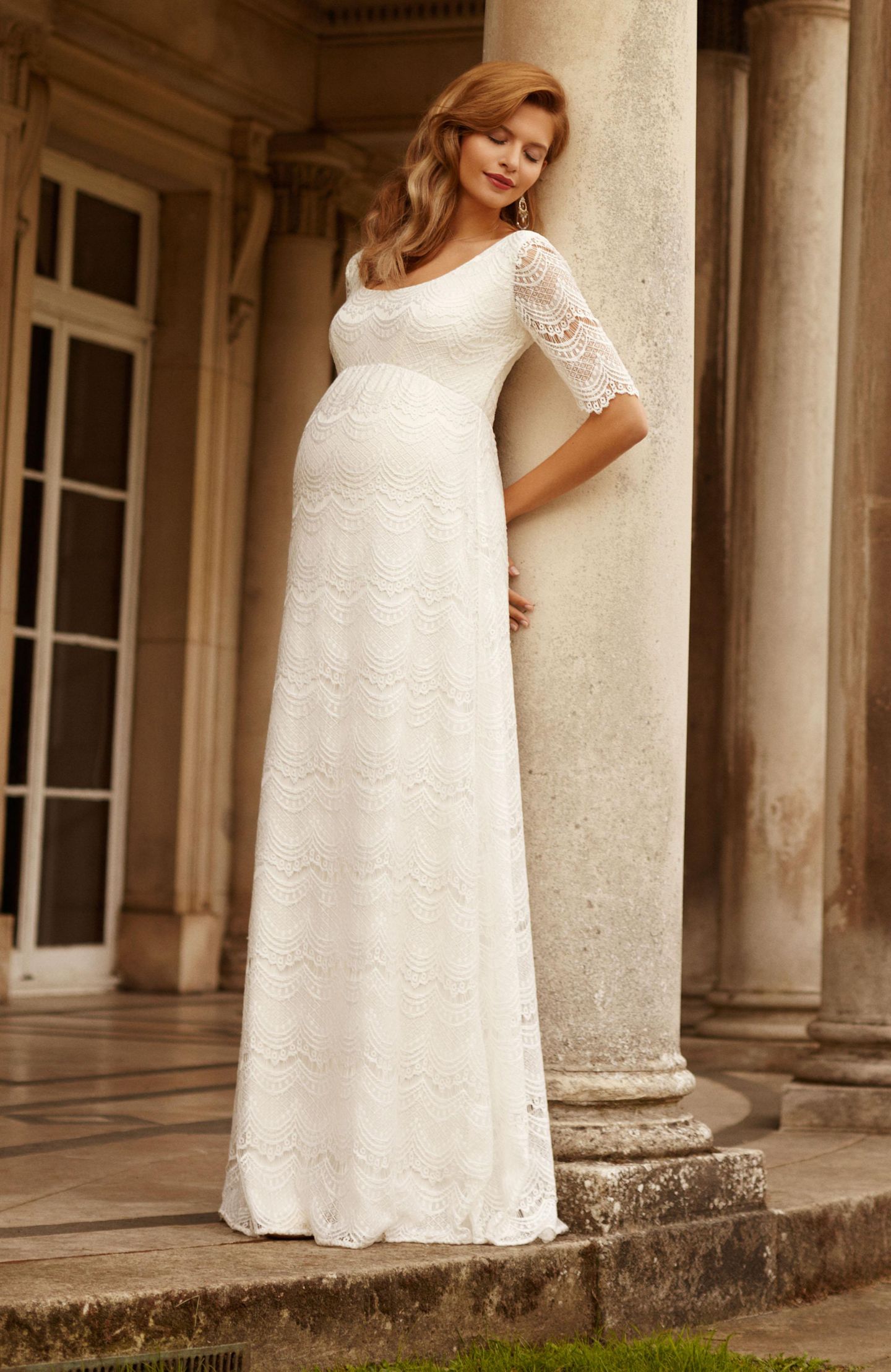 Женские платья Tiffany Rose Maternity Tiffany Rose Verona Gown Long, цвет: Яркая слоновая кость — фото 5
