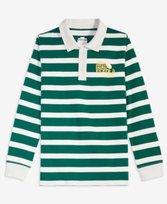 Boys' 4-20 Striped Rugby Long-Sleeve Polo Shirt