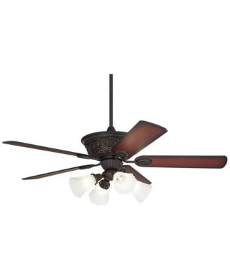 52" Contessa Industrial Rustic Indoor Ceiling Fan LED Light Bronze Copper Cherry Frosted Glass for Living Kitchen Home
