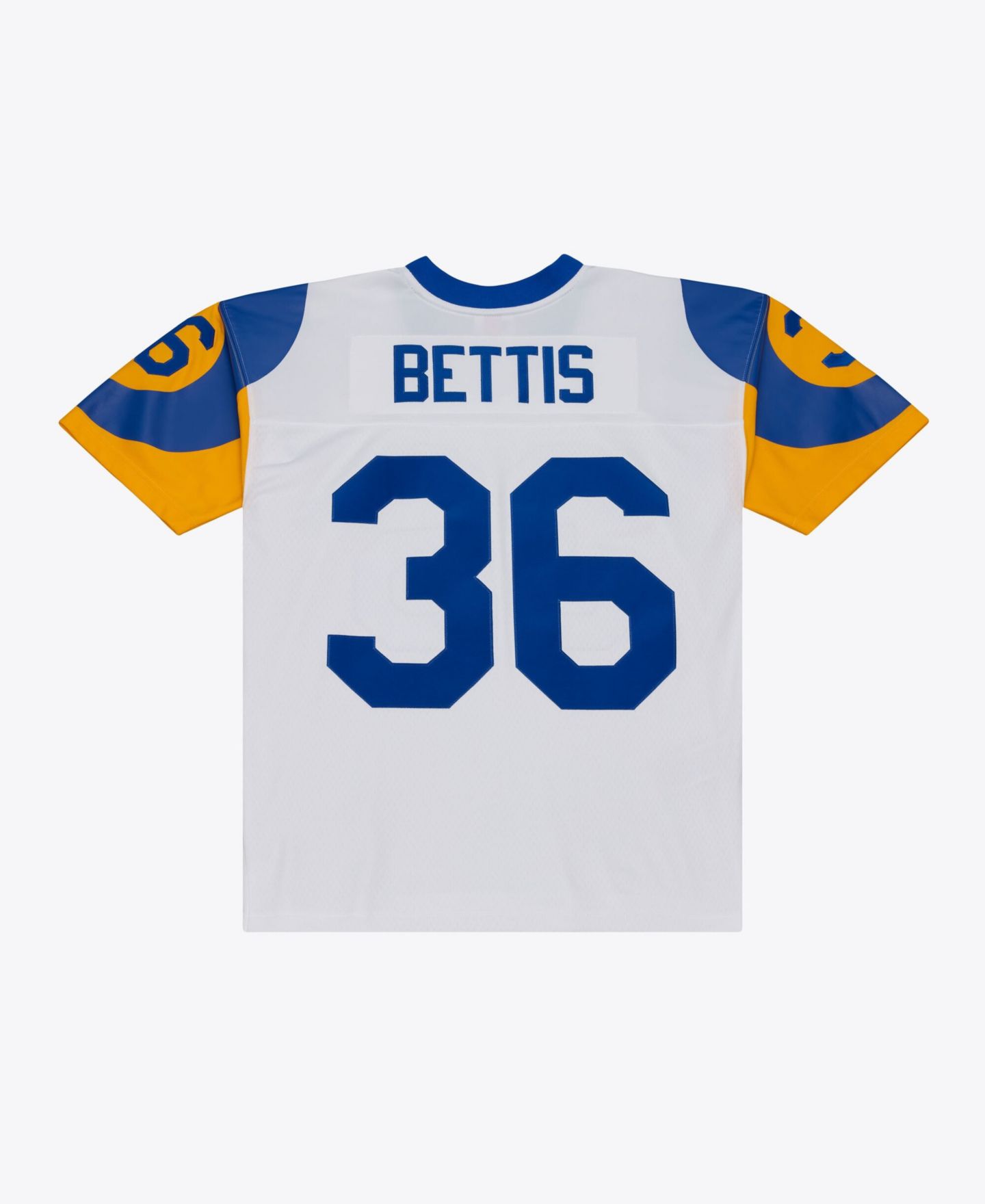 Мужской топ Mitchell & Ness Jerome Bettis White Los Angeles Rams Retired Legacy Replica Player Jersey — фото 2