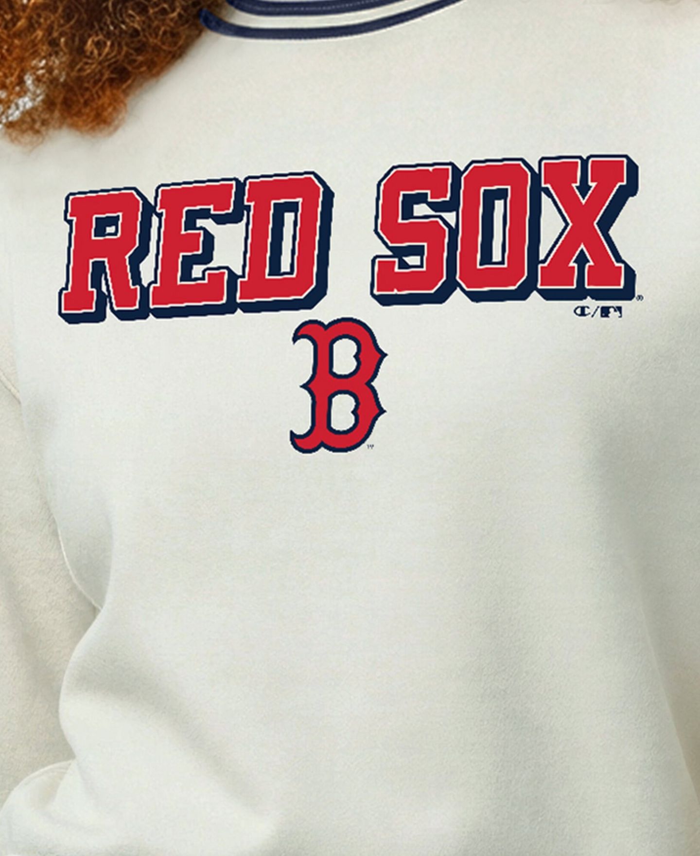 Женская толстовка Champion Boston Red Sox Long-Sleeve Pullover Reverse Weave — фото 5