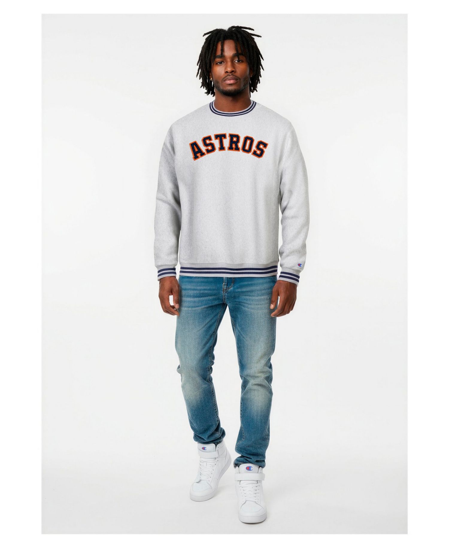 Men's Heather Gray Houston Astros Reverse Weave Sweatshirt
