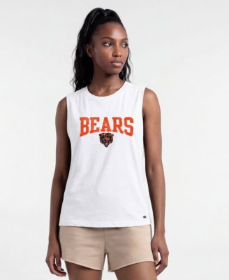 Women's Chicago Bears Distressed Crew-Neck Cotton-Blend Muscle Tank Top