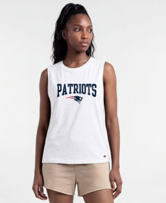 Women's New England Patriots Distressed Muscle Tank Top