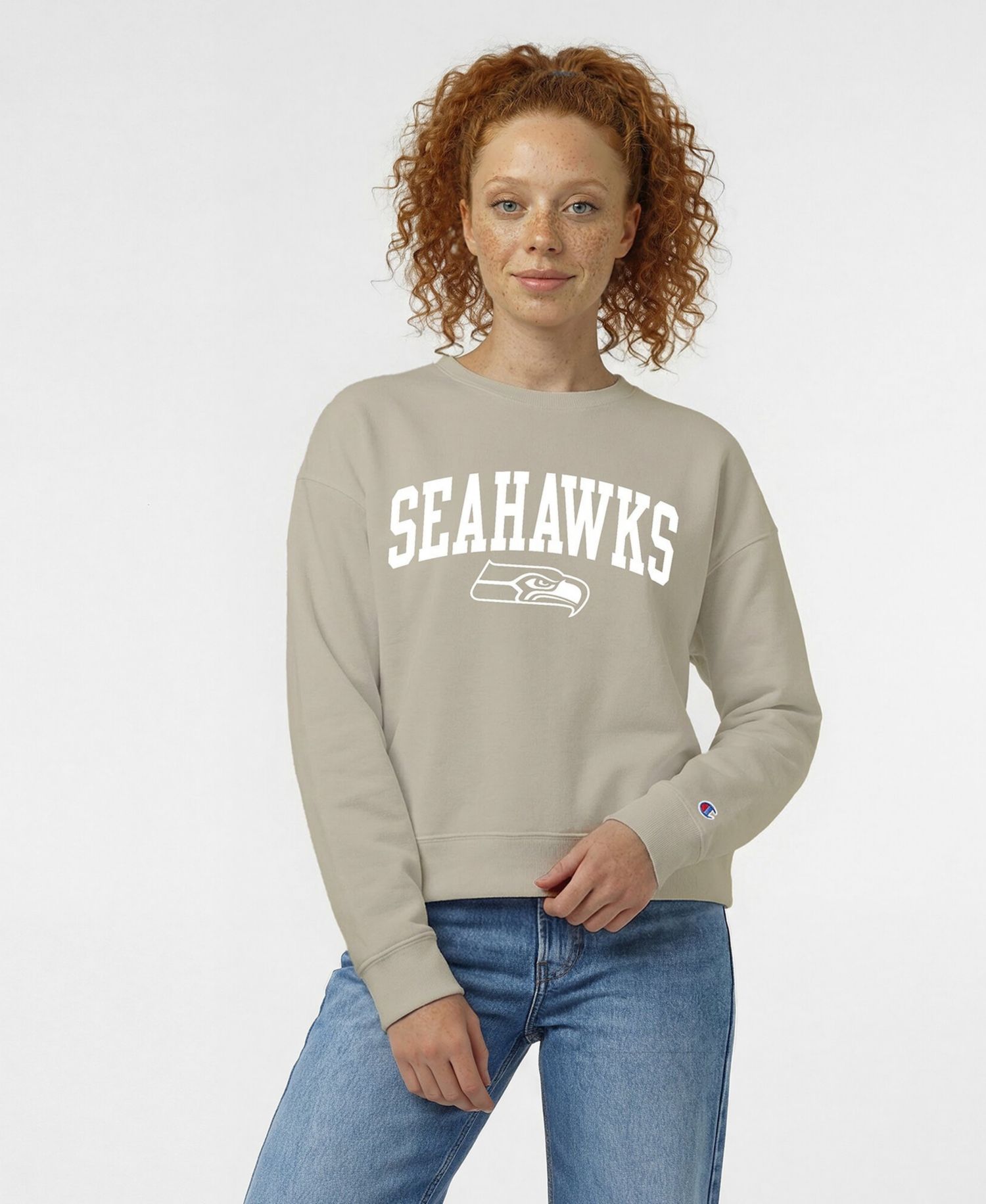 Women's Seattle Seahawks Power Blend Fleece Crewneck Sweatshirt