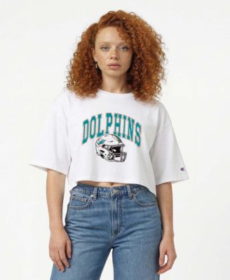 Women's Miami Dolphins Boyfriend-Cropped T-Shirt
