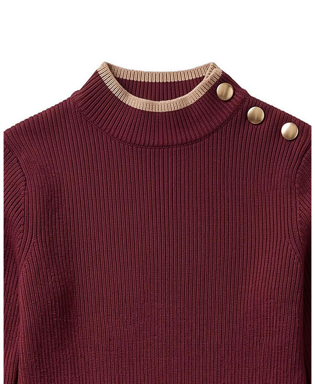 Hope & Henry Toddler Girls and Organic Mock Neck Flounce Hem Sweater Dress