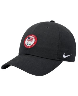 Big Boys and Girls Black U.S. Paralympics Club Adjustable Hat