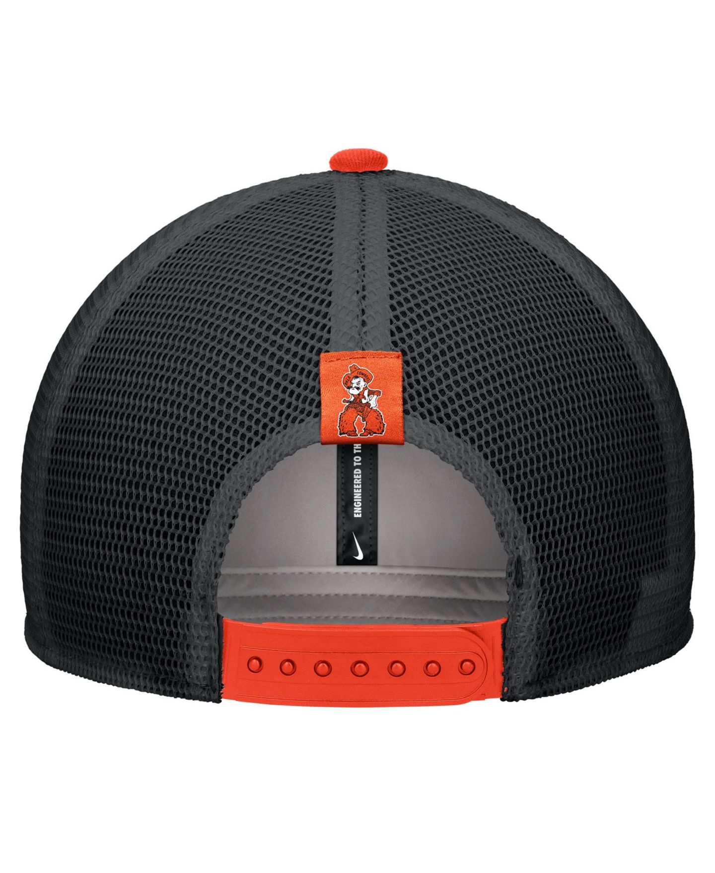 Мужская кепка Nike Orange Oklahoma State Cowboys Vintage Arch Rise Performance Trucker Adjustable Hat — фото 2